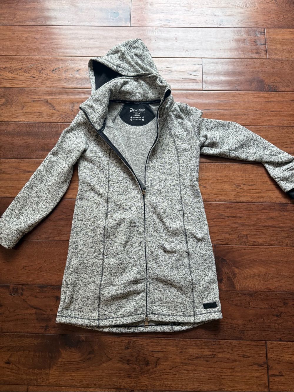 Calvin Klein Performance Long Zip-Up Hooded Jacket Size Medium